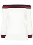 Guild Prime Striped Detail Jumper - White