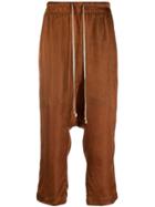 Rick Owens Crinkled Satin Trousers - Brown