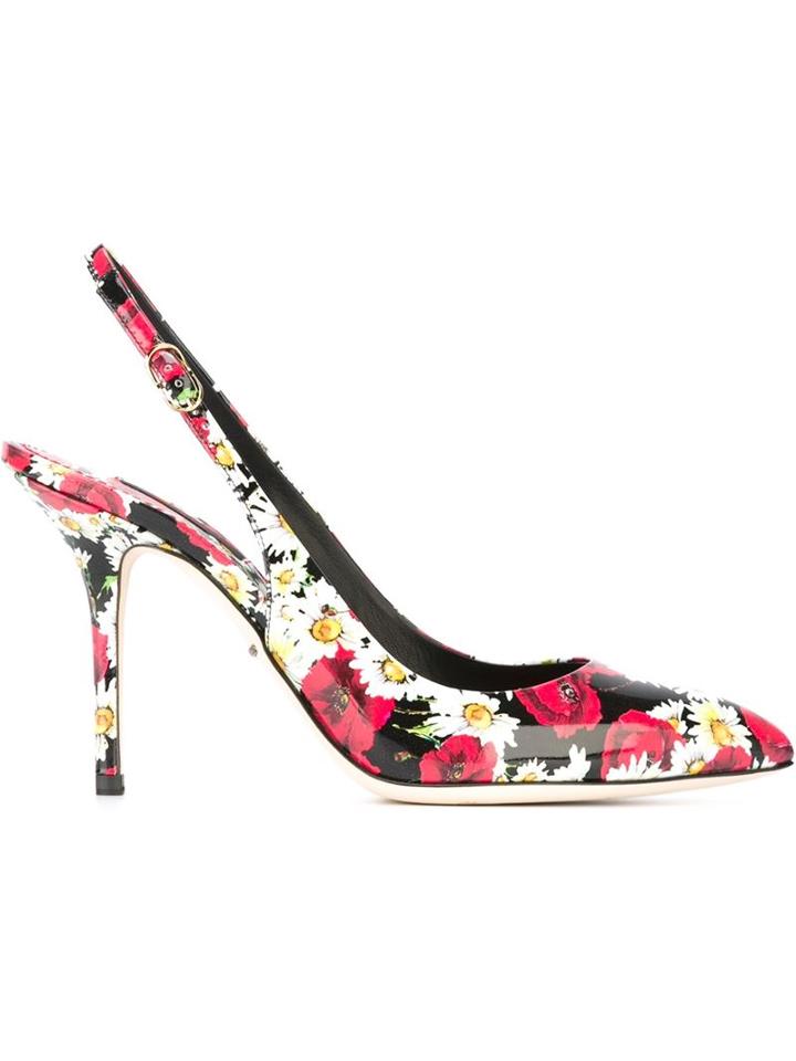 Dolce & Gabbana Printed Slingback Pumps