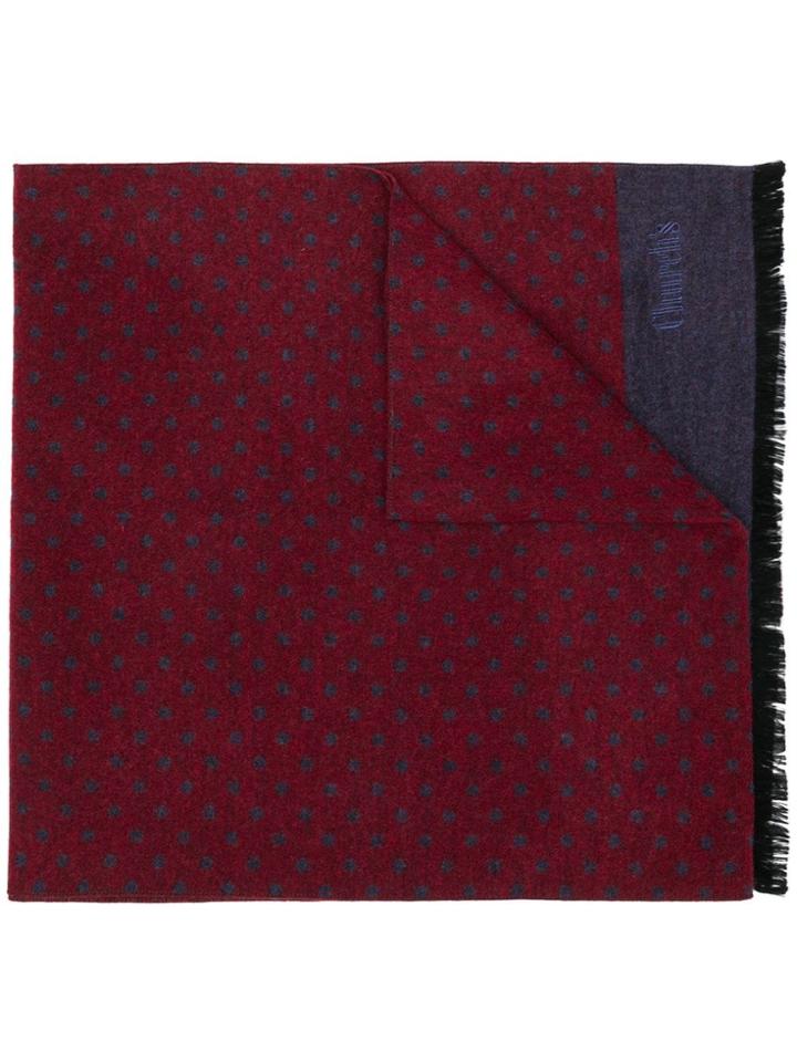 Church's Polka Dotted Elongated Scarf - Red