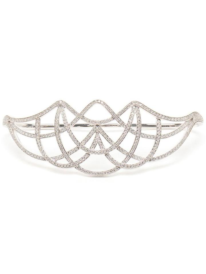 Gaydamak White Gold And Diamond Hand Bracelet