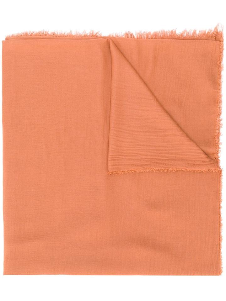 Faliero Sarti Azzurra Frayed Hem Scarf - Brown