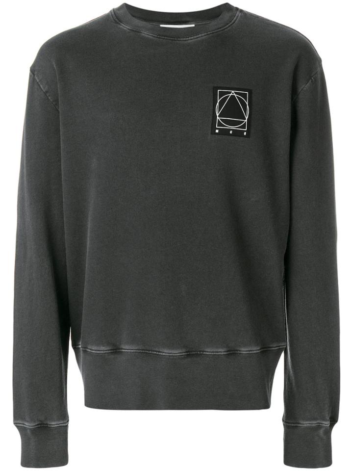 Mcq Alexander Mcqueen Glyph Icon Patch Sweatshirt - Grey