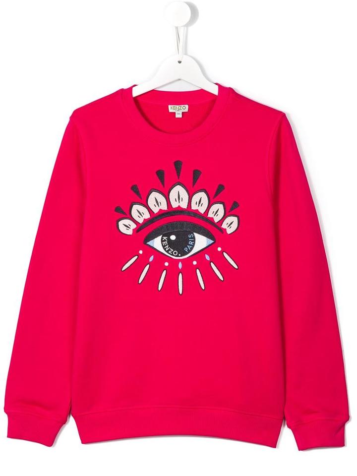 Kenzo Kids Eye Sweatshirt, Girl's, Size: 14 Yrs, Pink/purple
