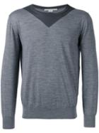 Stella Mccartney Two-tone Jumper, Men's, Size: Medium, Grey, Virgin Wool
