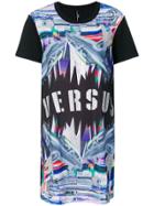 Versus Car Print T-shirt Dress - Multicolour