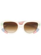 Chloé Eyewear Colour Block Cat Eye Sunglasses - Nude & Neutrals