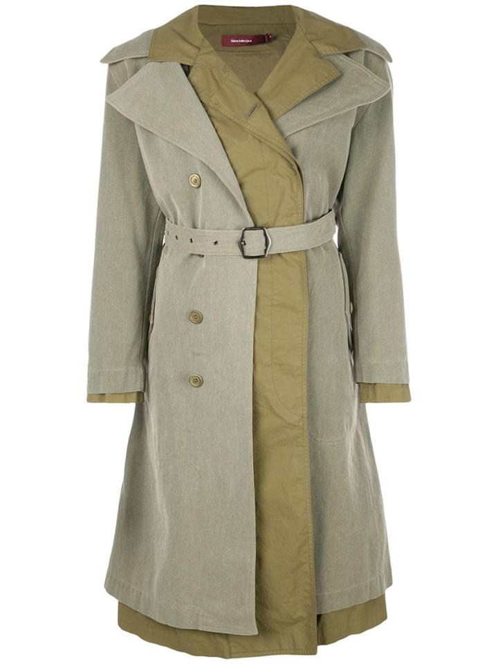 Sies Marjan Belted Double Breasted Coat - Green