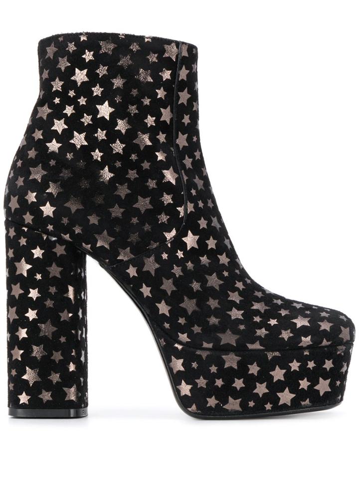 P.a.r.o.s.h. Star Print Platform Sandals - Black