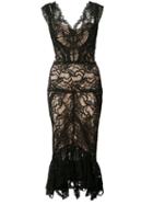 Nicole Miller Sheer Lace Dress, Women's, Size: 12, Black, Rayon/nylon/cotton/spandex/elastane