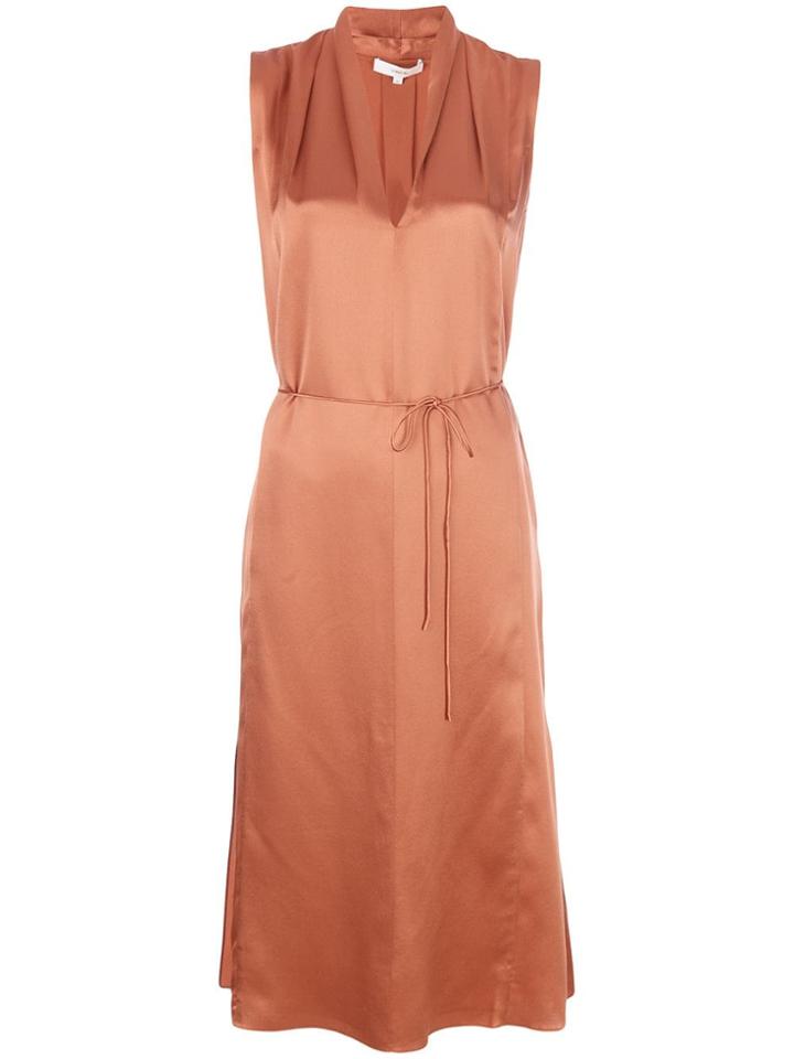 Vince Sleeveless Midi Dress - Pink