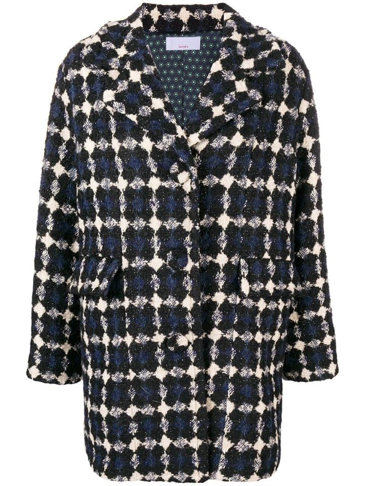 P.a.r.o.s.h. Geometric Patterned Coat - Black