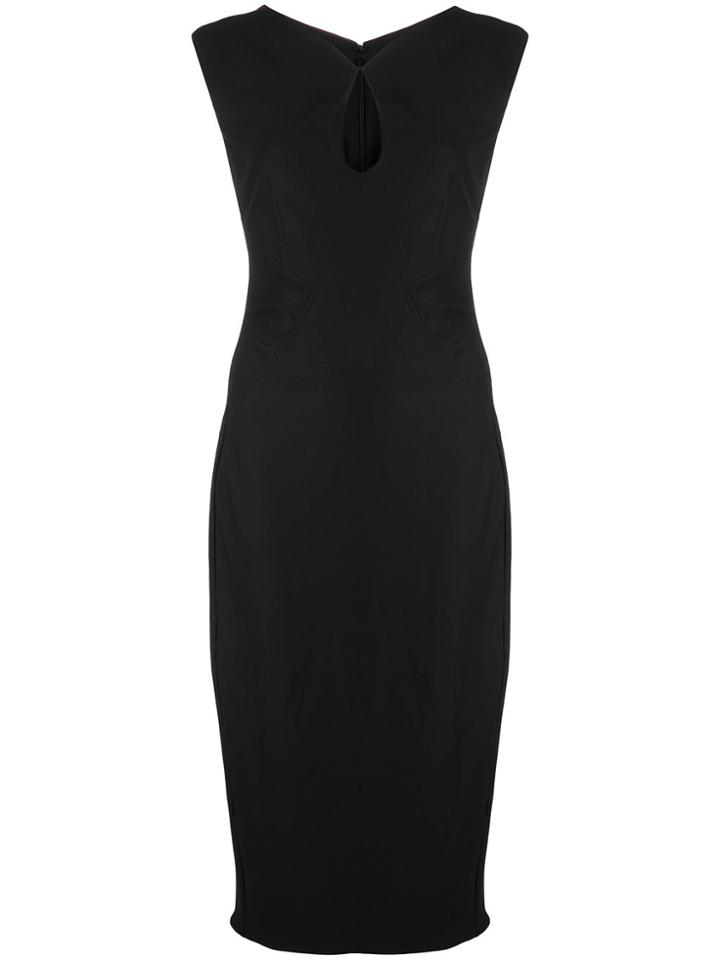 Zac Zac Posen Cut-out Detail Fitted Dress - Black
