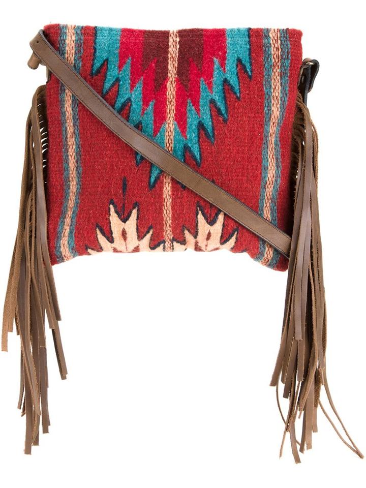 Manos Zapotecas Aztec Shoulder Bag, Women's, Red