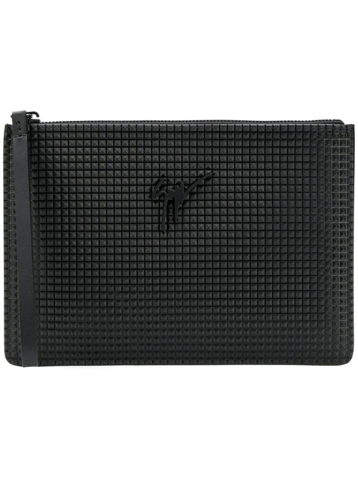 Giuseppe Zanotti Design Pyramid Stud Pouch - Black