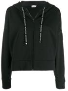 Moncler Zip Up Hoodie - Black