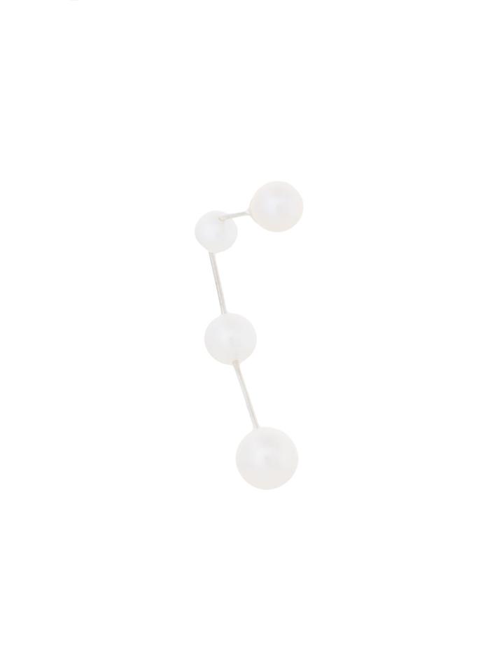 E.m. Drop Pearl Earring - Metallic