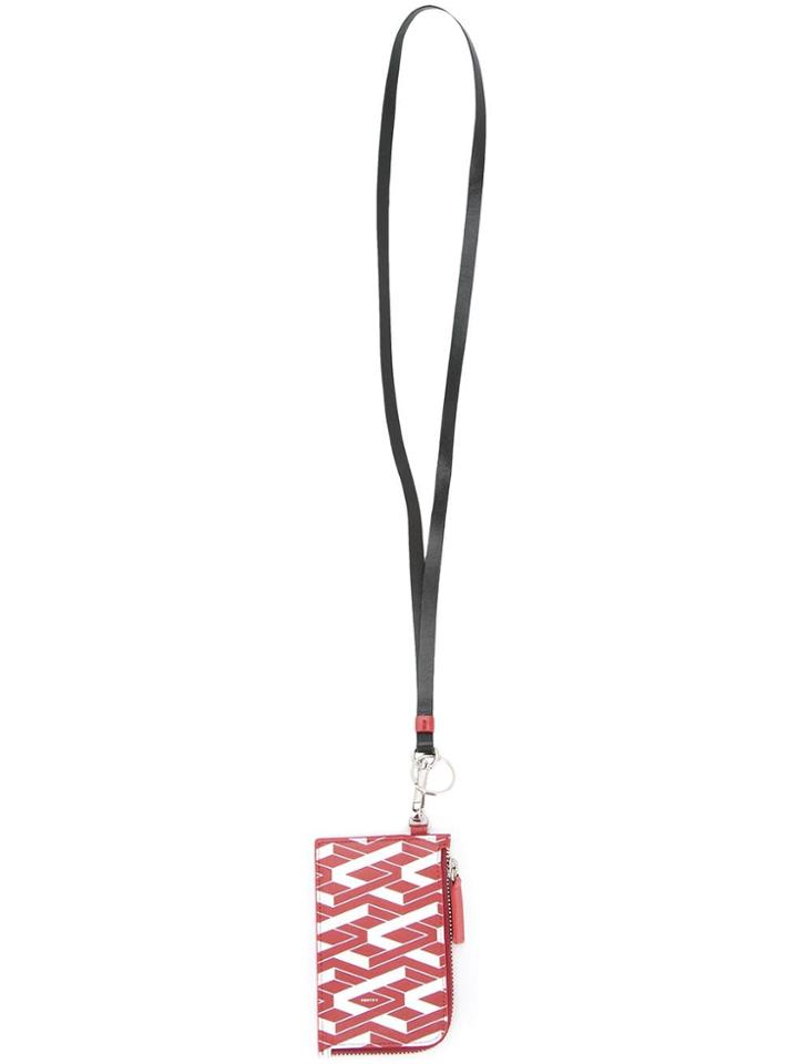 Ports V Long Wallet Necklace - Red
