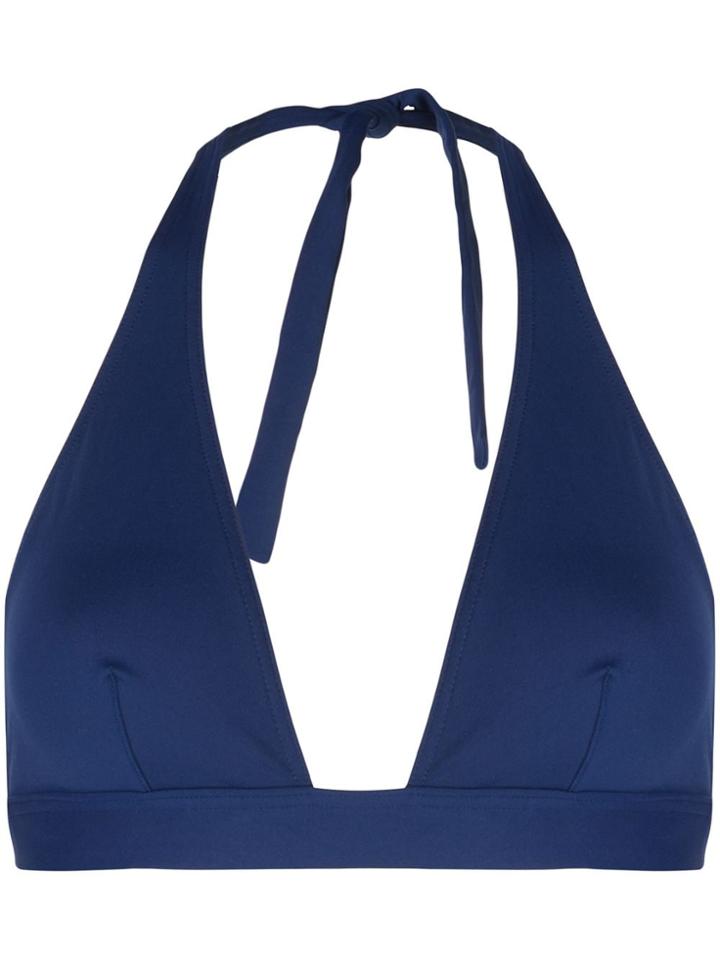 Eres Halter Bikini Top - Blue