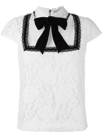 Alice+olivia Bow Tie Lace Blouse