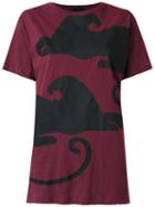 Andrea Bogosian - Printed T-shirt - Women - Cotton - M, Pink/purple, Cotton