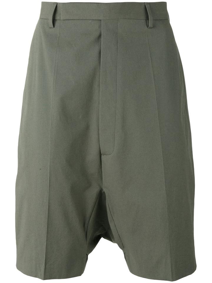 Rick Owens - Drop-crotch Shorts - Men - Cotton/cupro/rubber - 48, Grey, Cotton/cupro/rubber