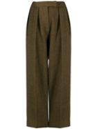 Yves Salomon Tapered Trousers - Green