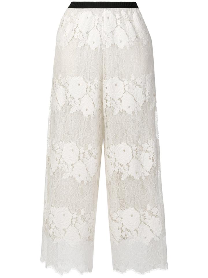 Antonio Marras Cropped Lace Trousers - Nude & Neutrals