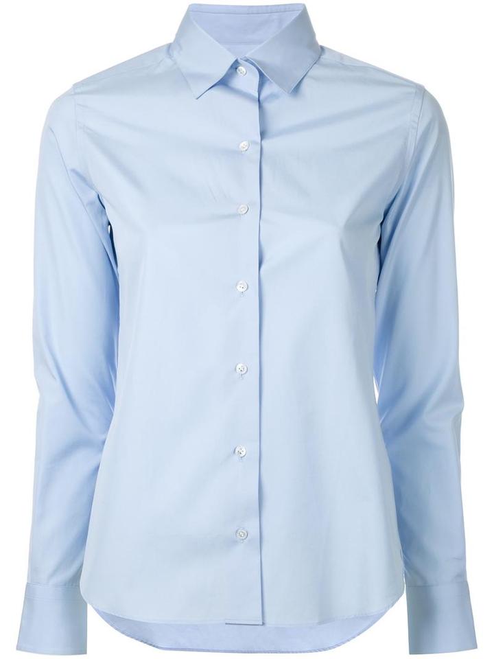 Strasburgo Pointed Collar Shirt, Women's, Size: 40, Blue, Cotton
