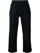 Mow Frayed Trim Flared Cropped Trousers