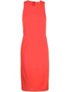 Veronica Beard Fitted Sleeveless Dress - Orange
