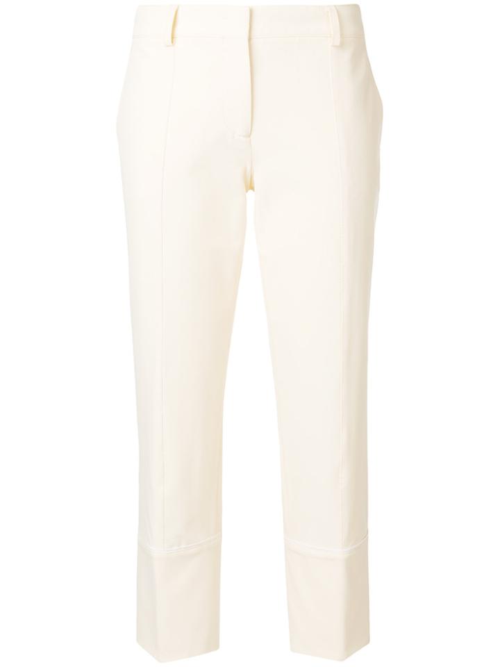 Emilio Pucci Stitch-detailed Capri Trousers - Nude & Neutrals