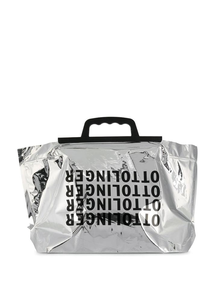 Ottolinger Logo Shopping Bag - Silver