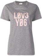Red Valentino Love Print T-shirt - Grey