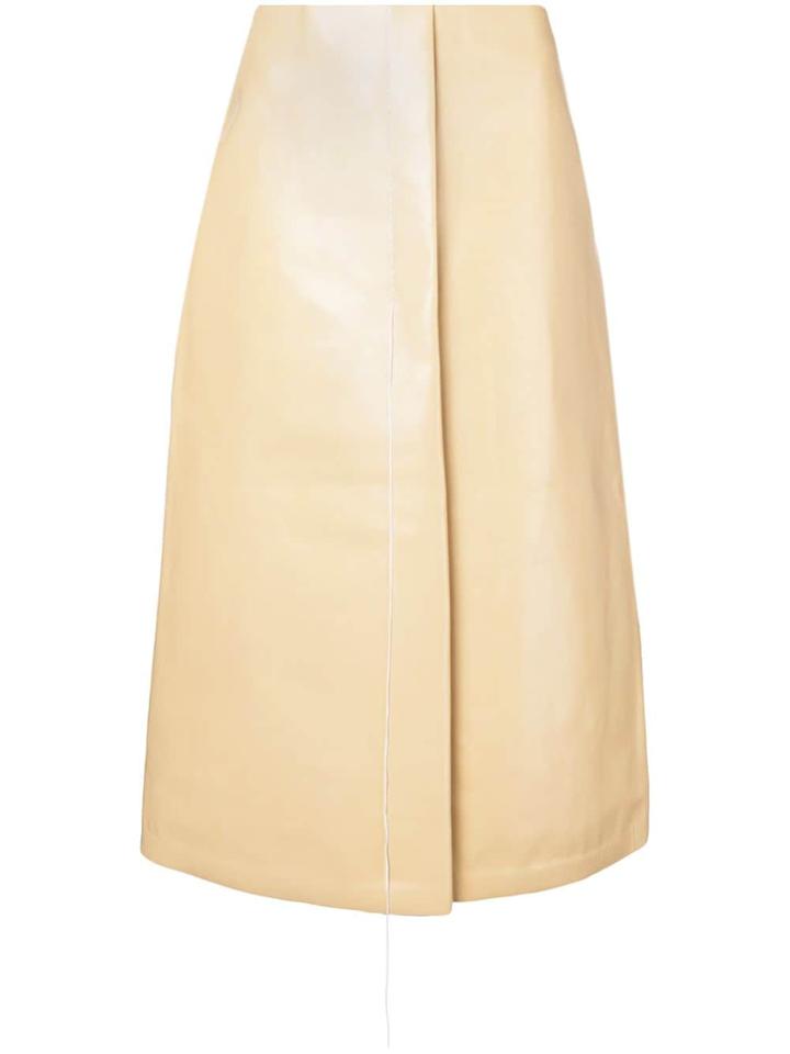Marni Cord Detail High Waist Midi Skirt - Neutrals