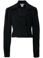 Bianca Spender 'belleville' Crepe Jacket, Women's, Size: 12, Black, Cotton