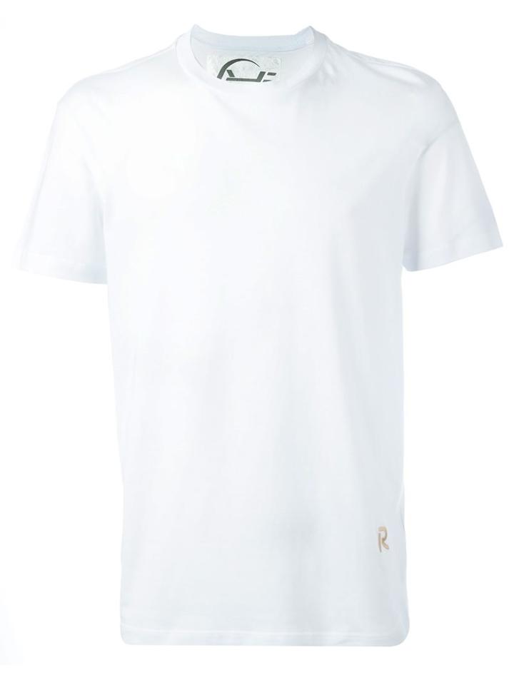 Raf Simons Embroidered Logo T-shirt, Men's, Size: Xs, White, Cotton