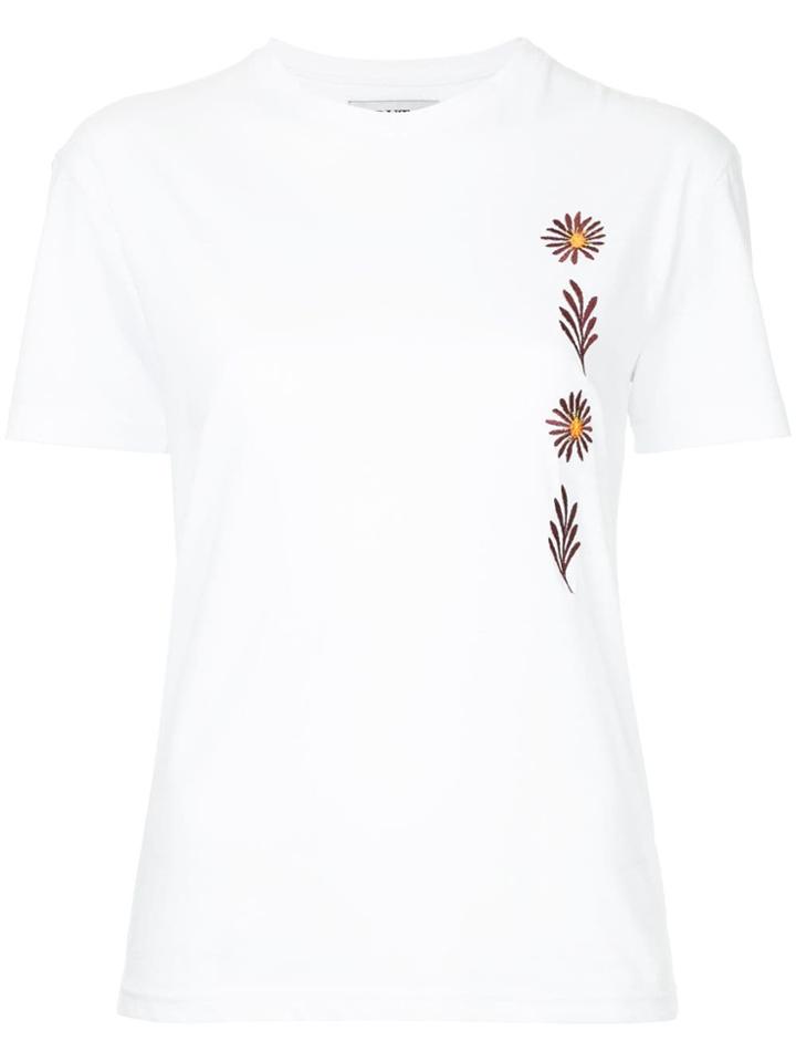 Bruta Flower Embroidered T-shirt - White