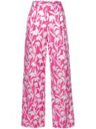 Stine Goya Carnation Jacquard Trousers - Pink & Purple