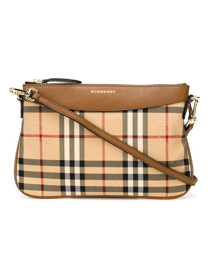 Burberry Horseferry Check Crossbody Bag, Women's, Brown