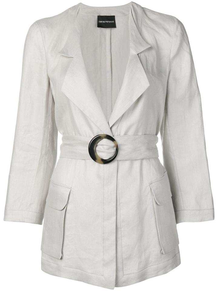 Emporio Armani Saharian Belted Jacket - Grey