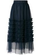 P.a.r.o.s.h. Ruffled Tulle Skirt - Blue