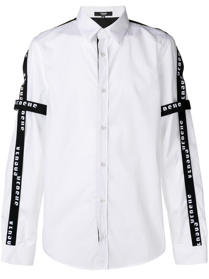 Versus Logo Stripe Trim Shirt - White