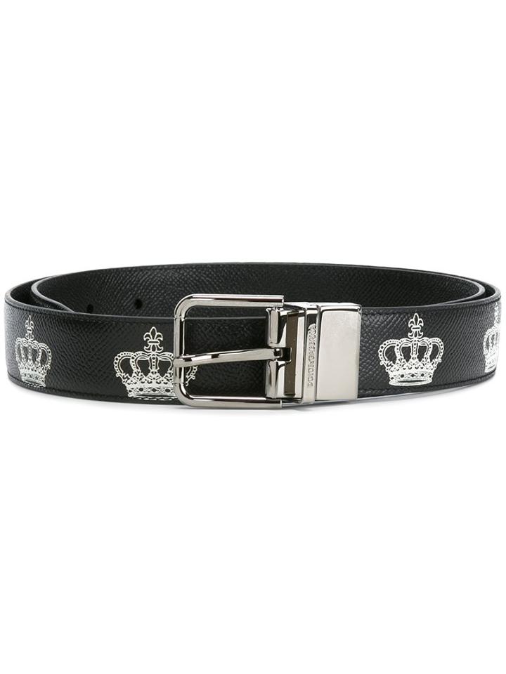 Dolce & Gabbana Crown Print Belt