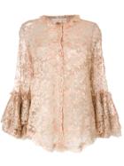 Daizy Shely Flower Lace Top - Pink & Purple