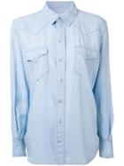 Scanlan Theodore Western Denim Shirt, Women's, Size: 8, Blue, Lyocell