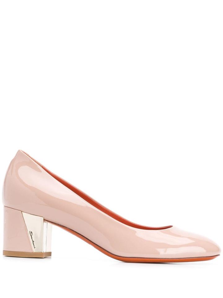 Santoni Round Toe Pumps - Neutrals