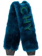 Givenchy Logo Fur Stole - Blue