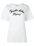 Steve J & Yoni P Feels Like Flying Print T-shirt, Women's, Size: M, White, Cotton/rayon