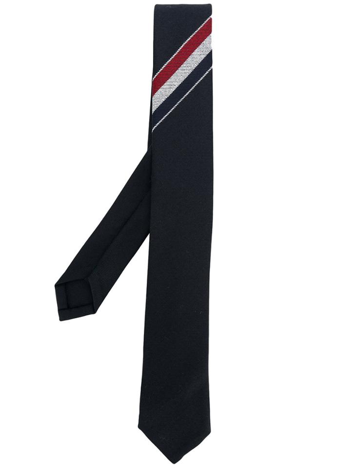 Thom Browne Classic Tie With Engineered Stripes - Blue